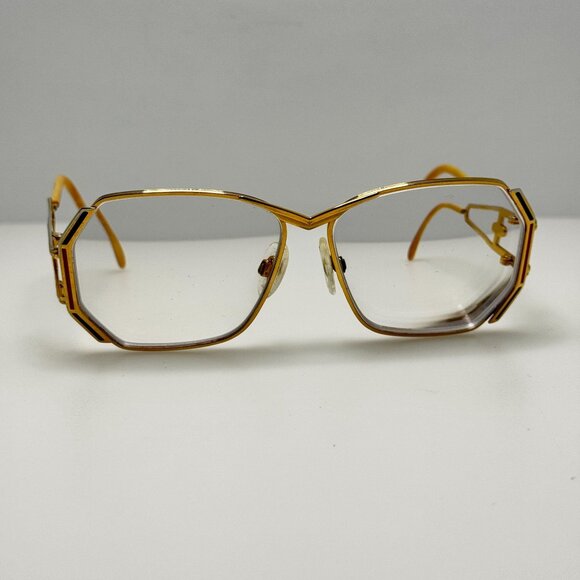 Cazal 225 Col97 013 Eyeglasses Eye Glasses Frames Gold Germany 58-13-135 - Picture 1 of 7